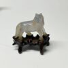 Chinese Jade Set Of Ten Miniature Horses On Stands