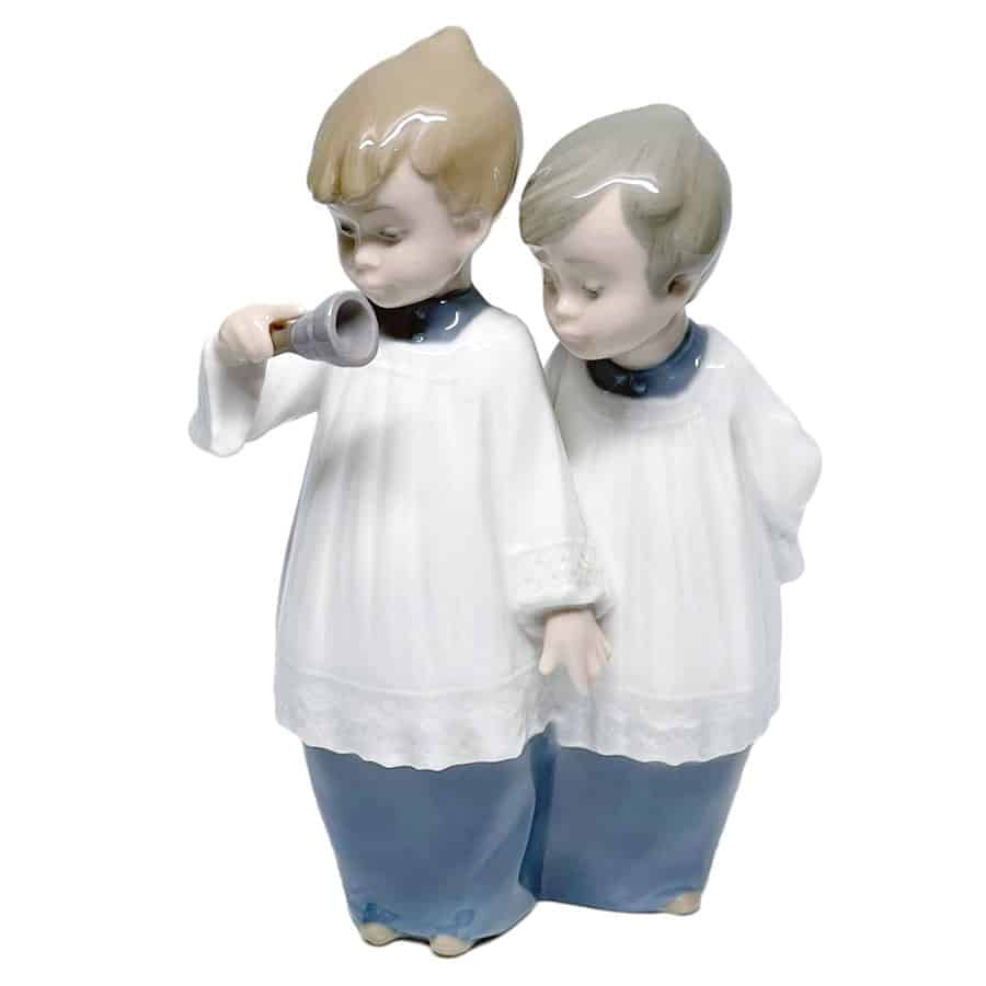Nao Lladro Choir Altar Boys Ringing Bell - Clyde on 4th Antiques