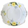 Royal Albert Crown China Hand Painted Daffodil Tea Cake Plate C1925