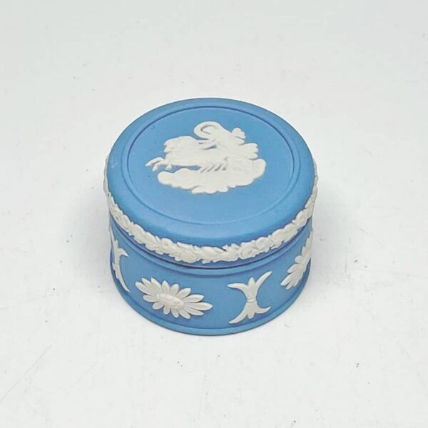 Wedgwood Blue Jasperware Helios Pill Box