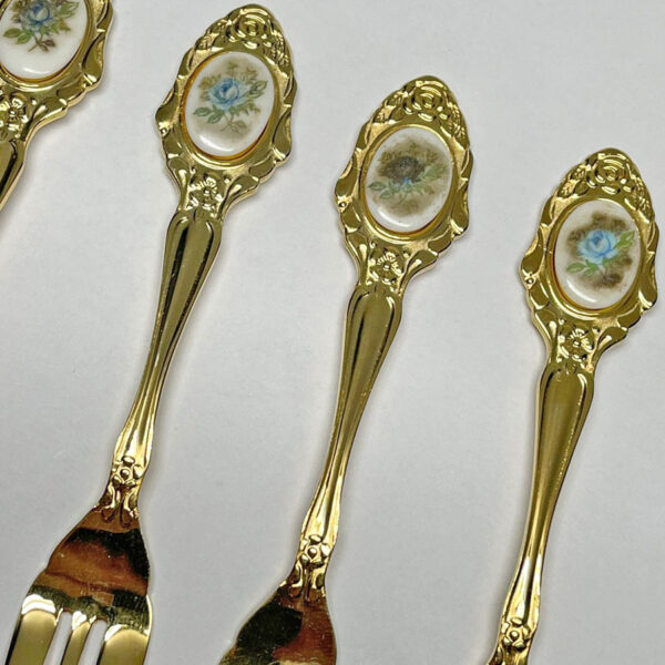 Eetrite-24ct-gold-plated-royal-albert-moonlight-rose-cake-forks-1 Eetrite 24ct Gold Plated Royal Albert Moonlight Rose Cake Forks