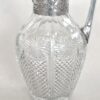 Art Nouveau Crystal and Silver Claret Jug Post 1894