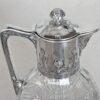 Art Nouveau Crystal and Silver Claret Jug Post 1894