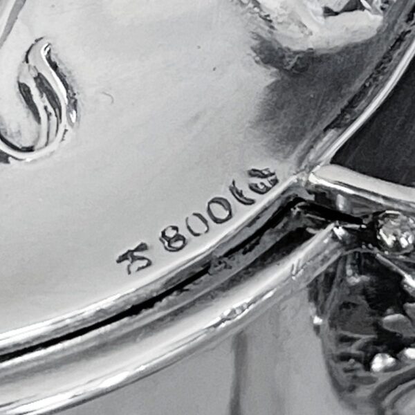 Art Nouveau Crystal and Silver Claret Jug Post 1894