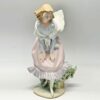 Lladro Girl In The Wind Looking Down