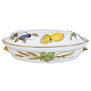 Royal-Worcester-Evesham-asparagus-bowl-and-cover-up Royal Worcester Evesham Asparagus Bowl and Cover