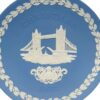 Wedgwood Blue Jasperware Plate Christmas 1975