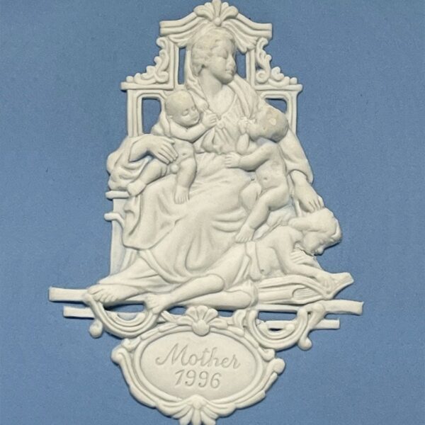Wedgwood Blue Jasperware Plate Mother 1996