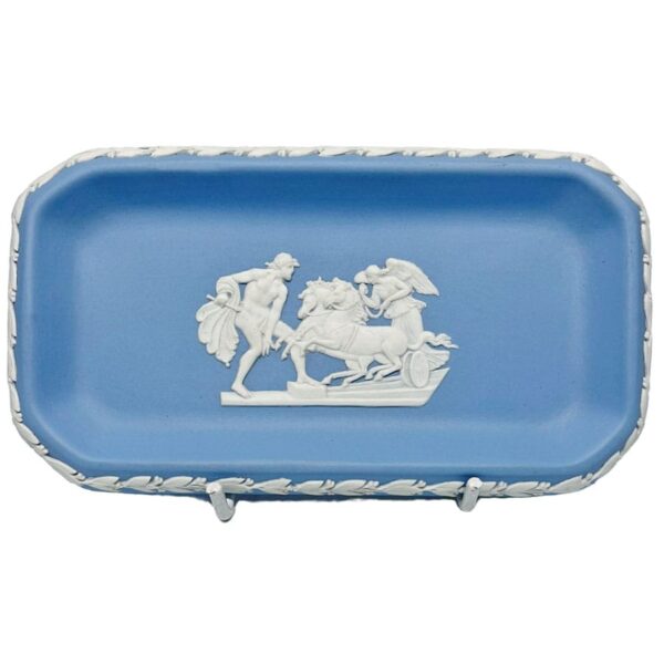 Wedgwood Blue Jasperware Chariot and Horse