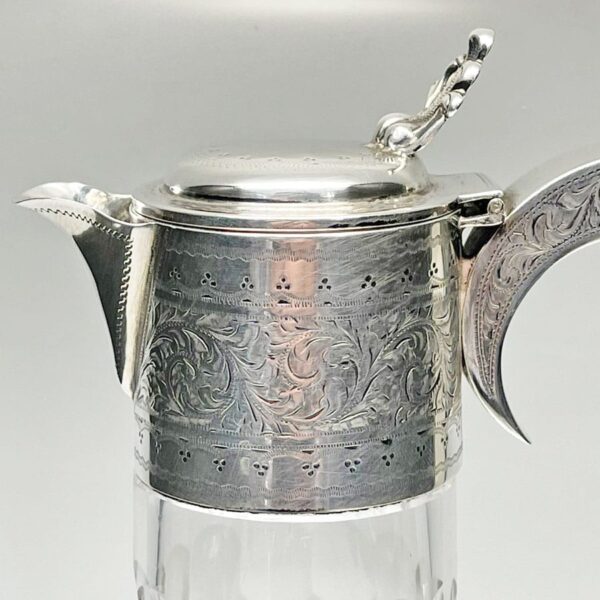 Hallmarked-silver-mounted-claret-jug-birm-1903-3 Hallmarked Silver Mounted Claret Jug Birm 1903