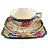 Royal Doulton Art Deco Pansy Trio D4049
