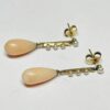 9 Carat Coral and Seed Pearl Earrings
