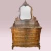 Antique French C1880 French Louis XV Walnut Vanity Chest