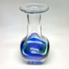 Bohemian Blue Green Art Glass Vase