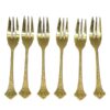 Eetrite 24ct Gold Plated Royal Albert Trailing Rose Cake Forks