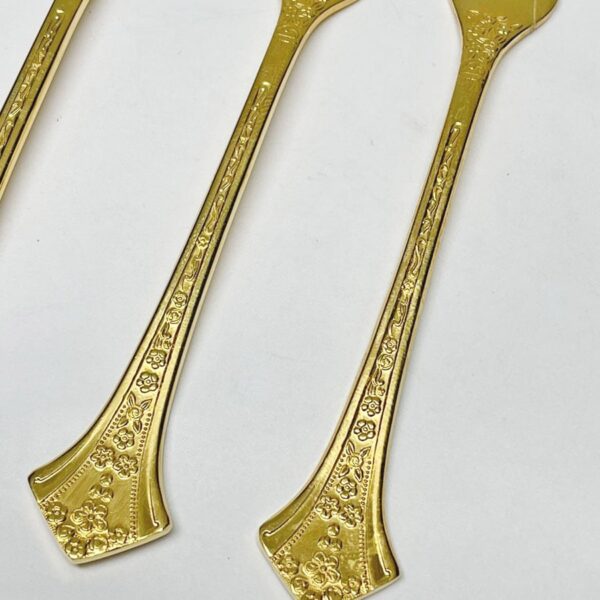 Eetrite 24ct Gold Plated Royal Albert Trailing Rose Cake Forks