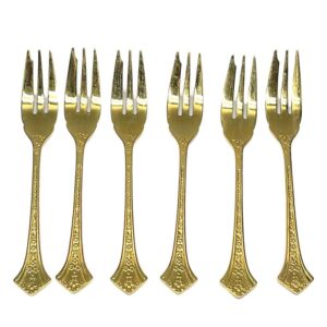 Eetrite 24ct Gold Plated Royal Albert Trailing Rose Cake Forks