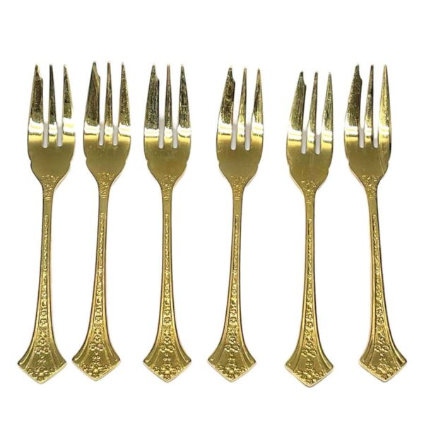 Eetrite 24ct Gold Plated Royal Albert Trailing Rose Cake Forks