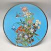 Japanese Floral Cloisonne Decorative Bird Scene Charger