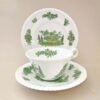 Spode Copelands China Green Flowers In A Basket Trio