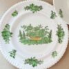 Spode Copelands China Green Flowers In A Basket Trio