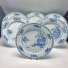 Chinese 18th Century Qianlong Willow Pattern Set Of 6 Plates 1775