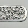 Chinese Silver Dragon Pierced Box Hong Kong 19th