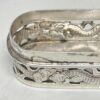 Chinese Silver Dragon Pierced Box Hong Kong 19th
