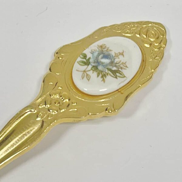 Eetrite 24ct Gold Plated Royal Albert Moonlight Rose Sugar Spoon
