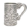 Rare Chinese Silver Export Tankard Leeching 1870