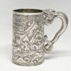 Rare Chinese Silver Export Tankard Leeching 1870