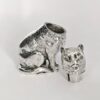 Rare Victorian Cast Silver Novelty Cat Pepperrette London 1877 Edward Stockwell