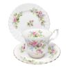 Royal Albert Moss Rose Tea Trio