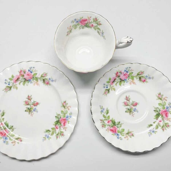 Royal Albert Moss Rose Tea Trio