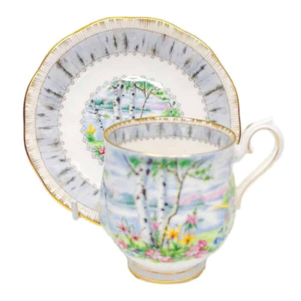 Royal Albert Silver Birch Demitasse Duo