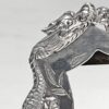 Chinese Silver Battling Dragons Picture Frame 1890