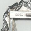 Chinese Silver Battling Dragons Picture Frame 1890