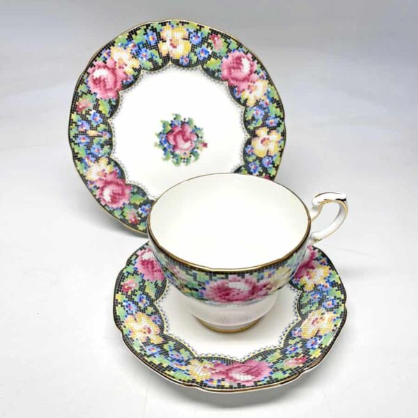 Paragon Gingham Rose Petit Point Trio