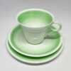 Shelley Regent Green Swirls Trio Art Deco