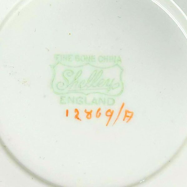 Shelley Regent Green Swirls Trio Art Deco