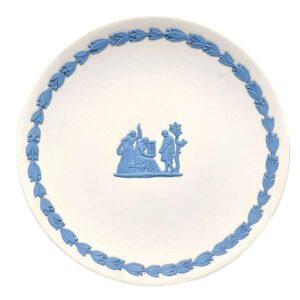 Wedgwood White and  Blue Jasper Ware Plate Musicians