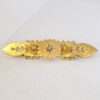 Diamond 9ct Gold Bar Brooch Chester 1896
