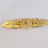 Diamond 9ct Gold Bar Brooch Chester 1896