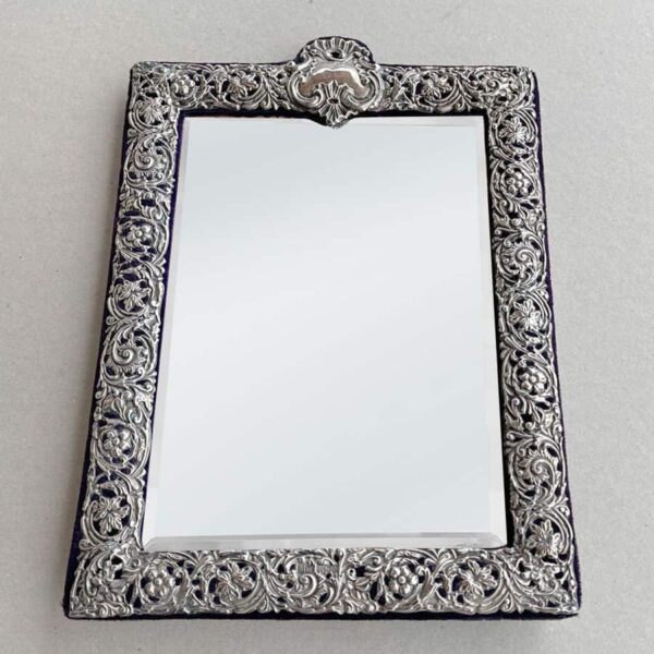 Hallmarked Silver Table Mirror Birmingham 1903