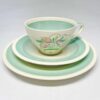 Susie-Cooper-Green-Dresden-Spray-Tea-Trio-1 Susie Cooper Green Dresden Spray Tea Trio