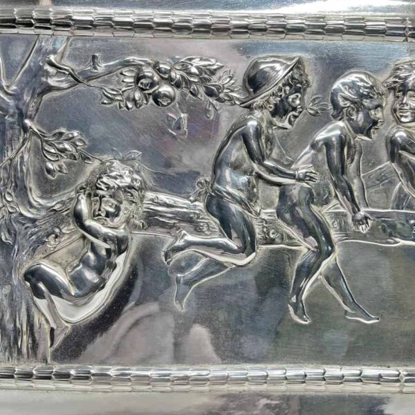 WMF Franz Von Stuck Jugendstil Silver Plated Cherub Wall Plaque
