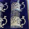 Hallmarked Silver Shot Glass Set Chester 1909