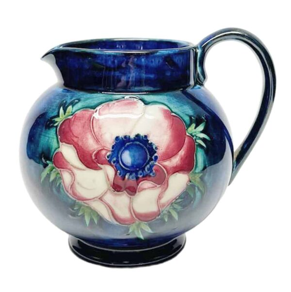 Moorcroft Anemone Jug On Blue ground C1949