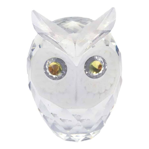 Swarovski Owl Green Eyes Small