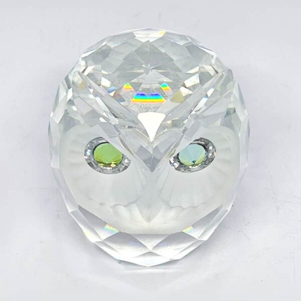 Swarovski Owl Green Eyes Small